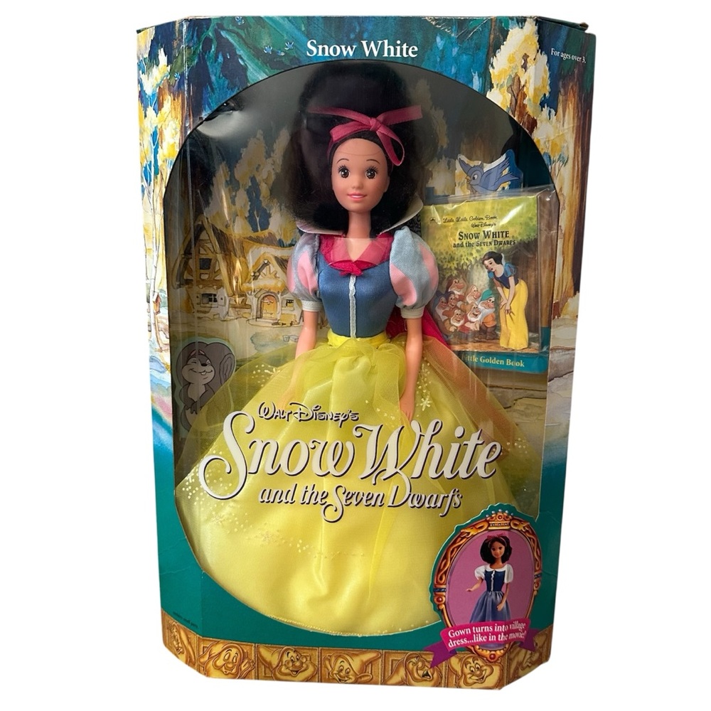 Vintage 1992 Disney Snow White Seven Dwarfs Snow White Doll Mattel 7783